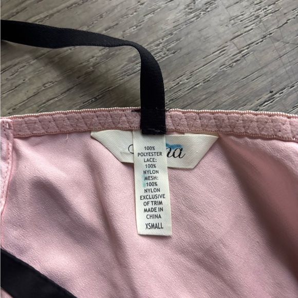 Soma Pink and Black Lace Chemise - Picture 5 of 6